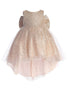 Tip Top Kids Girls Sparkling Full Length Dress with Tail and Large Bow Accent, Sizes 6 Months-12 - SophiasStyle.com