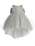 Tip Top Kids Girls Sparkling Full Length Dress with Tail and Large Bow Accent, Sizes 6 Months-12 - SophiasStyle.com