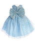 Tip Top Kids Girls Sparkling Full Length Dress with Tail and Large Bow Accent, Sizes 6 Months-12 - SophiasStyle.com