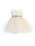 Baby Girls Blush Illusion Neck Lace Tulle Overlay Flower Girl Dress 6M-24M - SophiasStyle.com