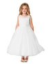 Girls Multi Color Illusion Neck 3D Floral Lace Junior Bridesmaid Dress 2-14 - SophiasStyle.com