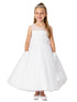 Big Girls White Illusion Neck Lace Pearls Junior Bridesmaid Dress 8-16 - SophiasStyle.com