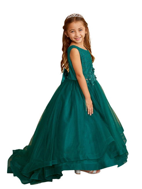 Tip Top Kids Girls Lace Applique Tail Skirt Special Occasion, Sizes 2-16 - SophiasStyle.com