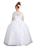 Tip Top Kids Girls Illusion Neckline Lace Applique Special Occasion Dress, Sizes 2-18 - SophiasStyle.com