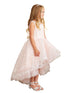 Tip Top Kids Girls Hi-Low Dress with 3D Flower, Beads, and Sequin Overlay Bodice, Sizes 2-12 - SophiasStyle.com