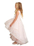Tip Top Kids Girls Hi-Low Dress with 3D Flower, Beads, and Sequin Overlay Bodice, Sizes 2-12 - SophiasStyle.com