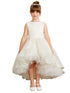 Tip Top Kids Girls Hi-Low Dress with 3D Flower, Beads, and Sequin Overlay Bodice, Sizes 2-12 - SophiasStyle.com