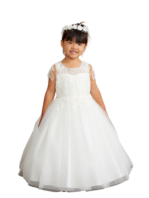 Tip Top Kids Girls Sequin Applique Shoulder Accent Special Occasion Dress, Sizes 2-16 - SophiasStyle.com