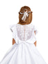 Tip Top Kids Girls Satin Floral Embroidery Special Occasion Dress, Sizes 2-12 - SophiasStyle.com