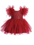 Tip Top Kids Girls Mesh Sleeve Dress with Beaded Lace Overlay Bodice and Layered Skirt, Sizes 6 Months-12 - SophiasStyle.com
