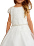 Tip Top Kids Girls Lace Cap Sleeve Pearl Adorned Special Occasion Dress, Sizes 2-16 - SophiasStyle.com