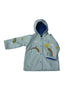 Foxfire Girls Light Blue Multi Color Rainbow Print Hooded Rain Coat 1T-6 - SophiasStyle.com