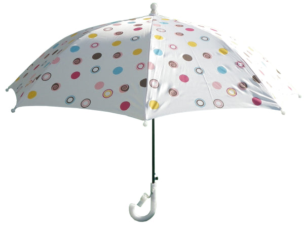 White Polka Dots Girls Umbrella - SophiasStyle.com
