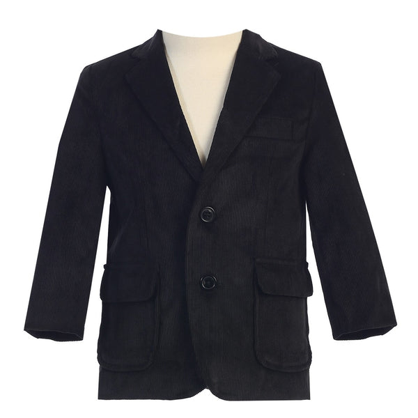 Lito Big Boys Black Two Button Corduroy Easter Blazer 8-14 - SophiasStyle.com