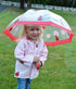 Clear Lady Bug Girls Umbrella - SophiasStyle.com