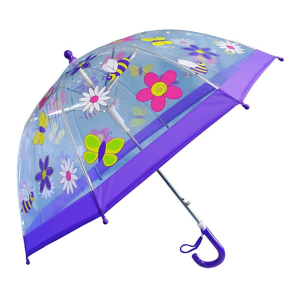 Foxfire Girls Flowers Clear Dome Umbrella - SophiasStyle.com