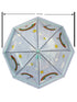 Foxfire Girls Light Blue Multi Clear Dome Rainbow Cloud Print Umbrella 29" - SophiasStyle.com