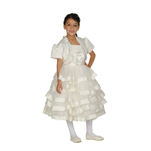 Cinderella Couture Girls Organza Satin Bolero Communion Dress 4-14 - SophiasStyle.com