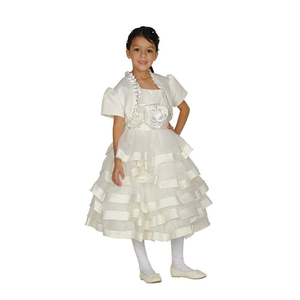 Cinderella Couture Girls Organza Satin Bolero Communion Dress 4-14 - SophiasStyle.com