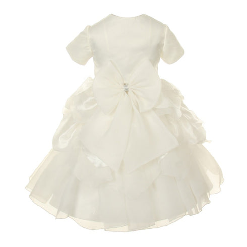 Cinderella Couture Little Girls White Taffeta Satin Bolero Communion Dress 4-6 - SophiasStyle.com