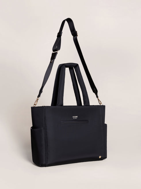 utility-strap-tote-black jujube bags at sophiasstyle.com