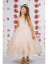 Kids Dream Little Girls Vintage Rose Lace Applique Tulle Flower Girl Dress 2-6 - SophiasStyle.com
