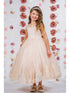 Kids Dream Big Girls Vintage Rose Lace Applique Junior Bridesmaid Dress 8-16 - SophiasStyle.com