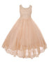 Kids Dream Little Girls Vintage Rose Lace Applique Tulle Flower Girl Dress 2-6 - SophiasStyle.com