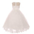 Kids Dream Big Girls Ivory Lace Stone Applique Tulle Communion Dress 8-16 - SophiasStyle.com