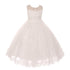 Kids Dream Big Girls Ivory Lace Stone Applique Tulle Communion Dress 8-16 - SophiasStyle.com