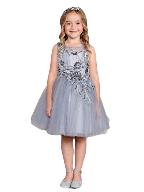 Girls Multi Color Lace Rhinestone Sash Pageant Dress 2-18 - SophiasStyle.com