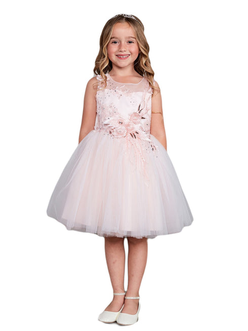 Girls Multi Color Lace Rhinestone Sash Pageant Dress 2-18 - SophiasStyle.com