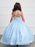 Big Girls Sky Blue Dangling Beads Choker Style Pageant Dress 8-16 - SophiasStyle.com