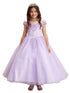 Tip Top Kids Big Girls Lilac Chevron Beading Off Shoulder Pageant Dress 8-18 - SophiasStyle.com