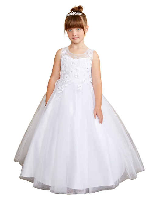 Tip Top Kids Girls 3D Floral Applique Special Occasion Dress, Sizes 2-16 - SophiasStyle.com