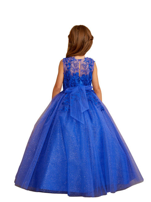 Tip Top Kids Girls 3D Floral Applique Special Occasion Dress, Sizes 2-16 - SophiasStyle.com