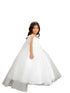 3D Floral Bodice Glitter Tulle Detachable Cape Special Occasion Dress, Sizes 2-18 - SophiasStyle.com