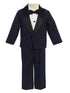 Lito Baby Boys Navy Black Jacket Pants Shirt Bowtie 4 Pc Tuxedo 3-24M - SophiasStyle.com