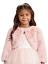 Tip Top Kids Little Girls Blush Stylish Faux Fur Bolero Jacket 2-6 - SophiasStyle.com