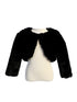 Tip Top Kids Big Girls Black Stylish Faux Fur Bolero Jacket 8-14 - SophiasStyle.com