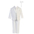 Boys White Dinner Jacket Vest Bow Tie Zipper Tie Shirt Pant Tuxedo 2T-7 - SophiasStyle.com