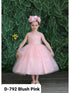 Little Girls Pink Illusion Neckline Lace Organza Flower Girl Dress 2-6 - SophiasStyle.com