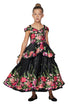 Cinderella Couture Big Girls Black Floral Embroidery Ball Gown 8-16 - SophiasStyle.com