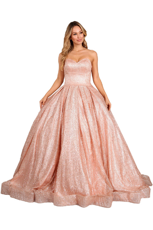 Cinderella Couture Multi Color Metallic Glitter Ball Gown for Women, Sizes XS-XL - SophiasStyle.com