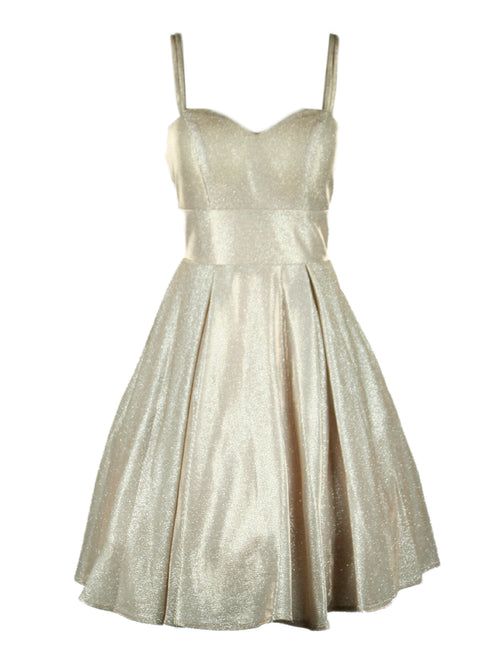 Cinderella Couture Silver Shiny Metallic Junior Bridesmaid Dress for Women, Sizes XS-3XL - SophiasStyle.com