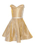 Girls Multi Color Glitter Metallic Off Shoulder Junior Bridesmaid Dress 4-14 - SophiasStyle.com