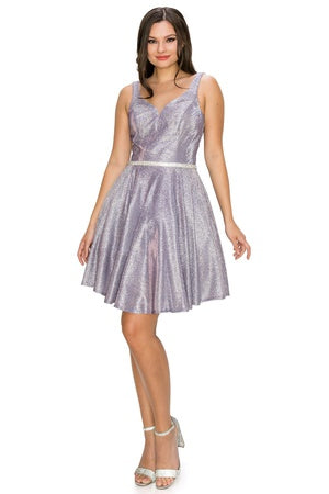 Cinderella Couture Lilac V Neck Junior Bridesmaid Dress for Women, Sizes XS-3XL - SophiasStyle.com