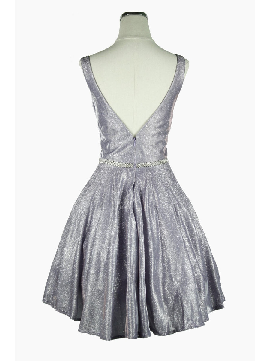 Cinderella Couture Lilac V Neck Junior Bridesmaid Dress Juniors, Women's, Size: Juniors Large, Purple