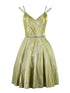 Cinderella Couture Gold Pleated Bodice Junior Bridesmaid Dress for Women, Sizes XS-3XL - SophiasStyle.com