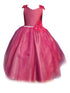Big Girls Burgundy Beaded Flower Appliques Tulle Junior Bridesmaid Dress 8-16 - SophiasStyle.com